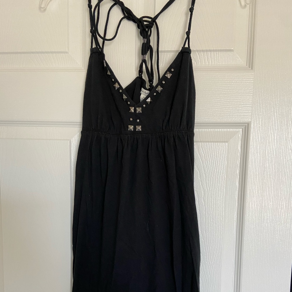 American Eagle Outfitters Black Midi Dress with Stud Details
